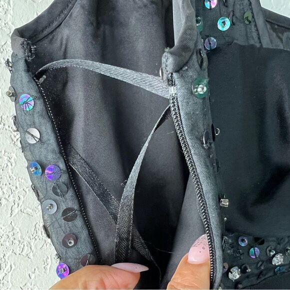 NWT Phoebe Couture Sequins and Tulle Mini Dress - Picture 5 of 10